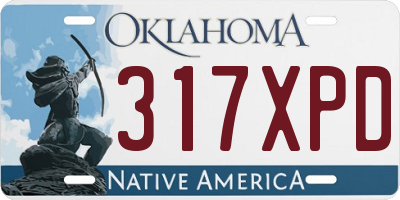 OK license plate 317XPD