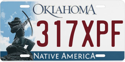 OK license plate 317XPF