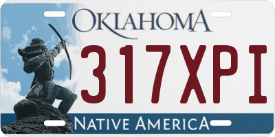 OK license plate 317XPI
