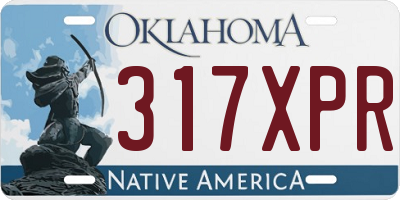 OK license plate 317XPR