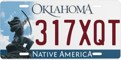 OK license plate 317XQT