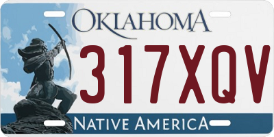 OK license plate 317XQV