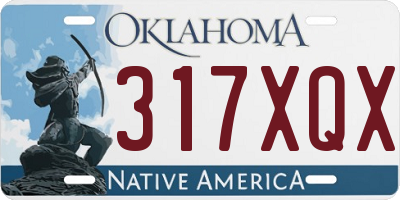 OK license plate 317XQX