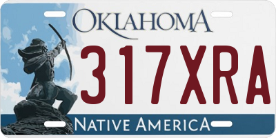 OK license plate 317XRA