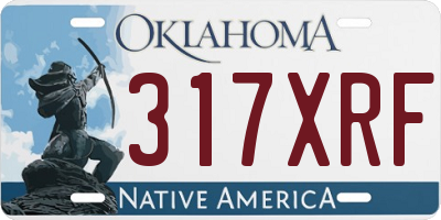 OK license plate 317XRF