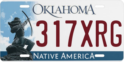 OK license plate 317XRG