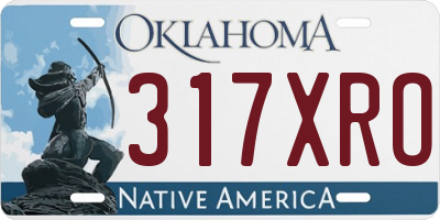 OK license plate 317XRO