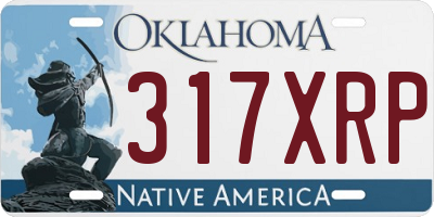 OK license plate 317XRP