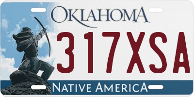 OK license plate 317XSA