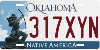 OK license plate 317XYN