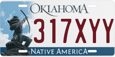OK license plate 317XYY