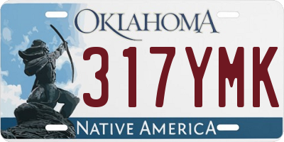 OK license plate 317YMK