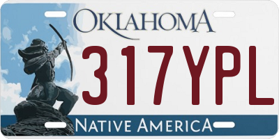 OK license plate 317YPL