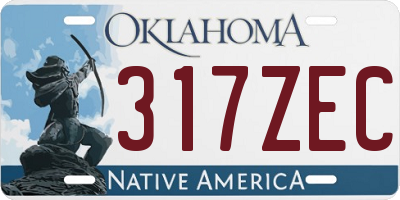 OK license plate 317ZEC