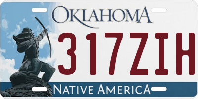 OK license plate 317ZIH