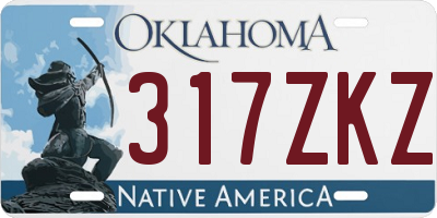 OK license plate 317ZKZ