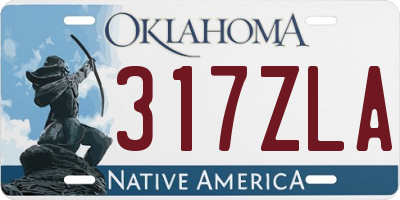 OK license plate 317ZLA