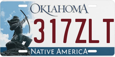 OK license plate 317ZLT