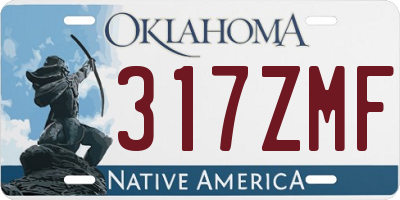 OK license plate 317ZMF