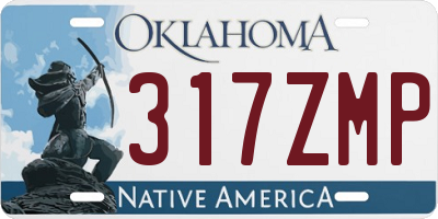 OK license plate 317ZMP