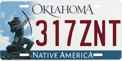 OK license plate 317ZNT