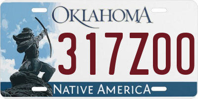 OK license plate 317ZOO