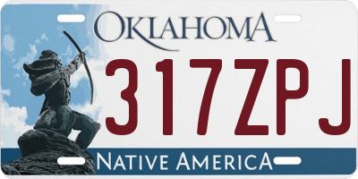 OK license plate 317ZPJ