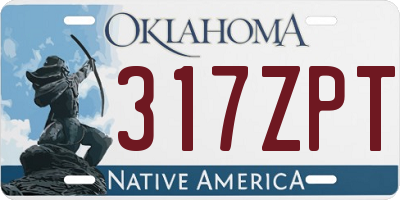 OK license plate 317ZPT
