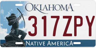 OK license plate 317ZPY