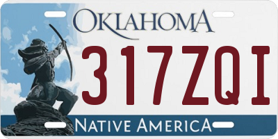 OK license plate 317ZQI