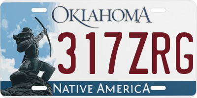 OK license plate 317ZRG