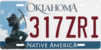 OK license plate 317ZRI
