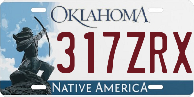 OK license plate 317ZRX