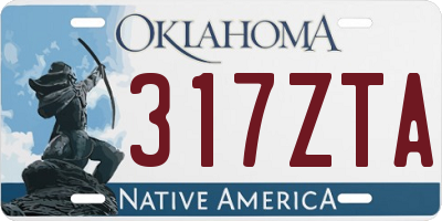 OK license plate 317ZTA
