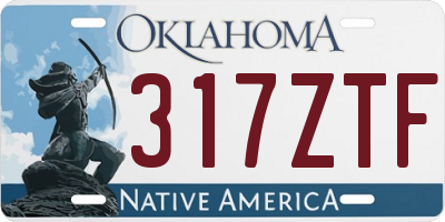 OK license plate 317ZTF
