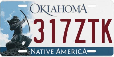 OK license plate 317ZTK