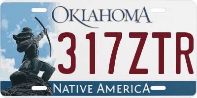 OK license plate 317ZTR