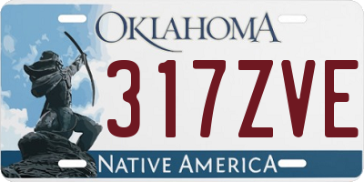 OK license plate 317ZVE
