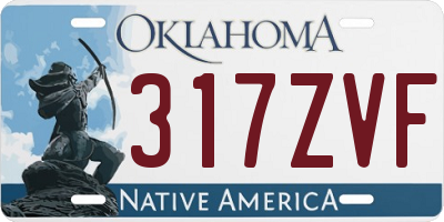 OK license plate 317ZVF