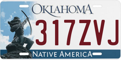 OK license plate 317ZVJ