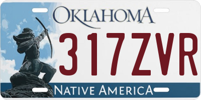 OK license plate 317ZVR