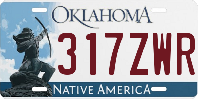 OK license plate 317ZWR