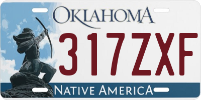 OK license plate 317ZXF