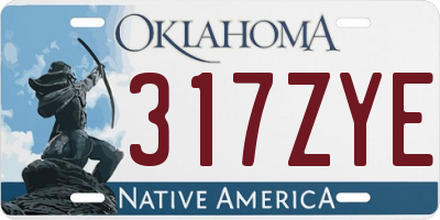 OK license plate 317ZYE