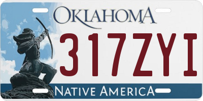OK license plate 317ZYI