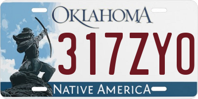 OK license plate 317ZYO