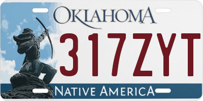 OK license plate 317ZYT