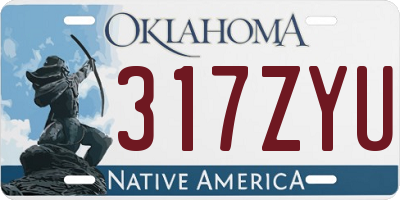 OK license plate 317ZYU