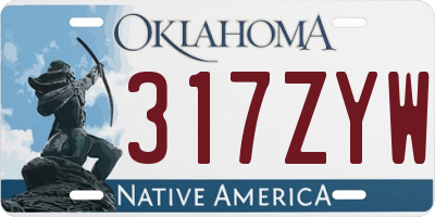 OK license plate 317ZYW