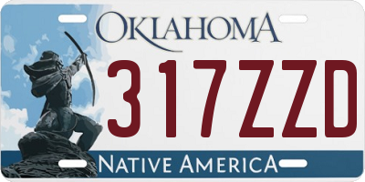 OK license plate 317ZZD